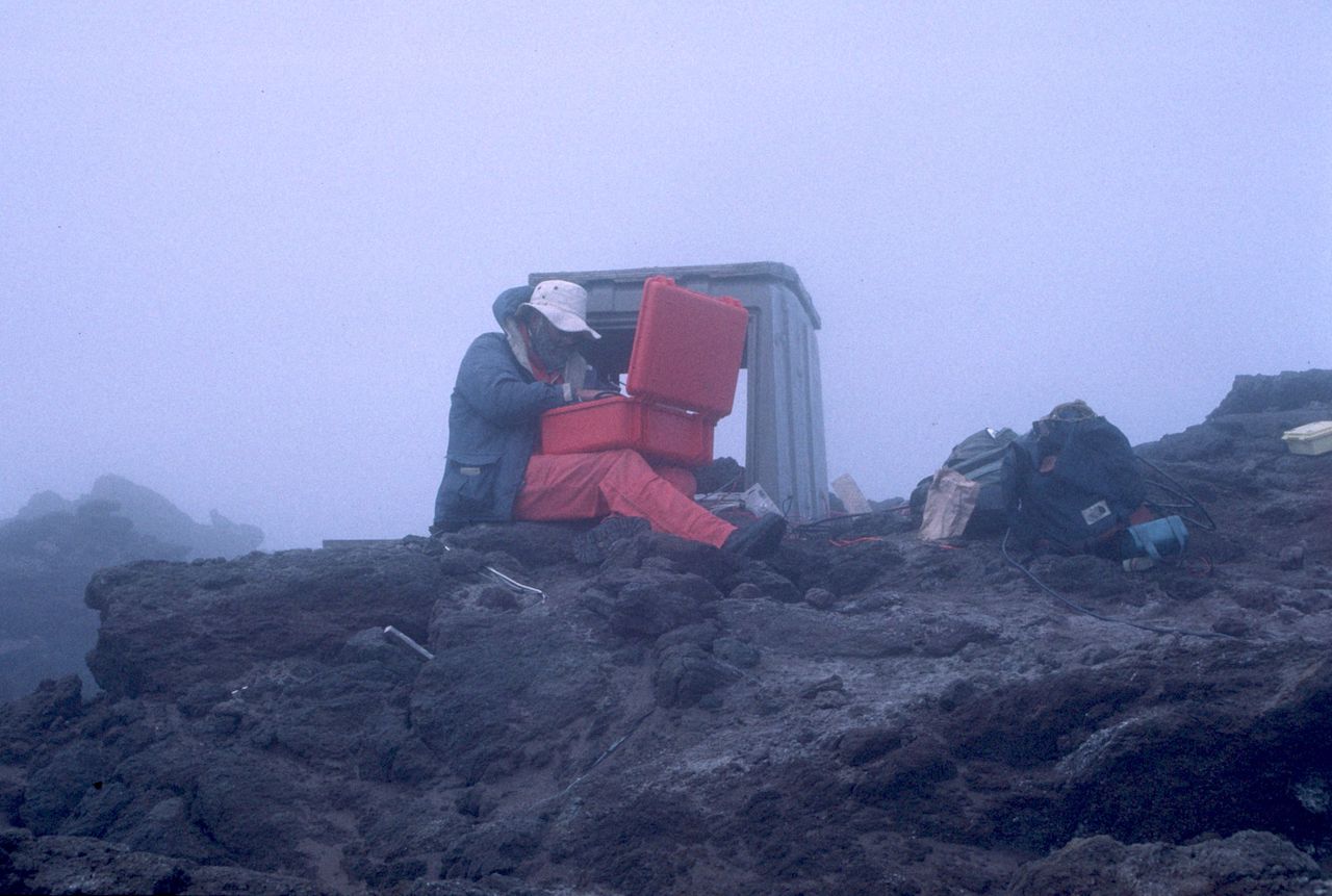 A geek colleague at Augustine volcano, Alaska - 1996